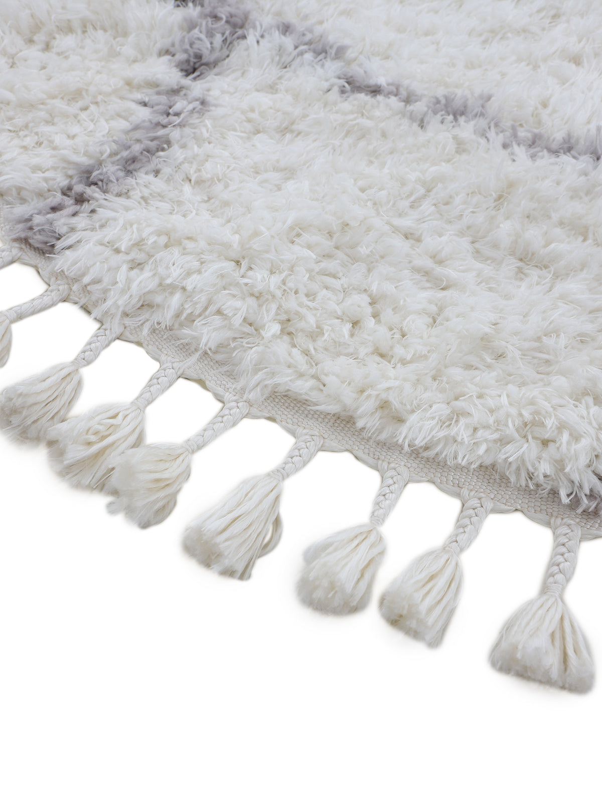Hochflorteppich Eddy Rund Weiß