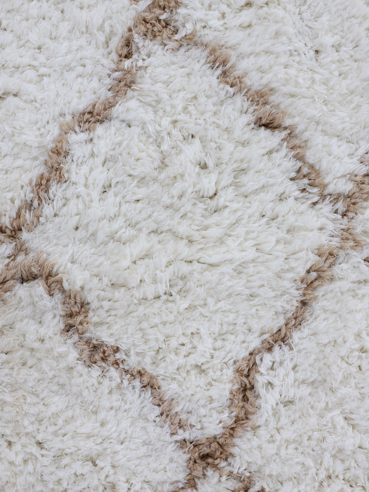 Hochflorteppich Eddy Rund Beige