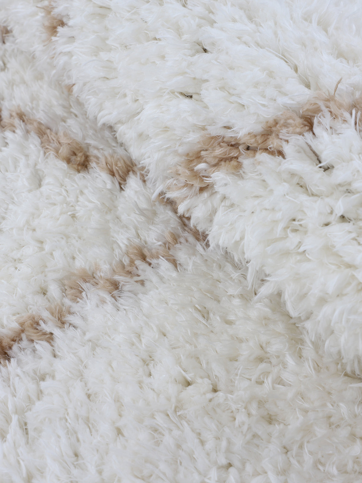 Hochflorteppich Eddy Rund Beige