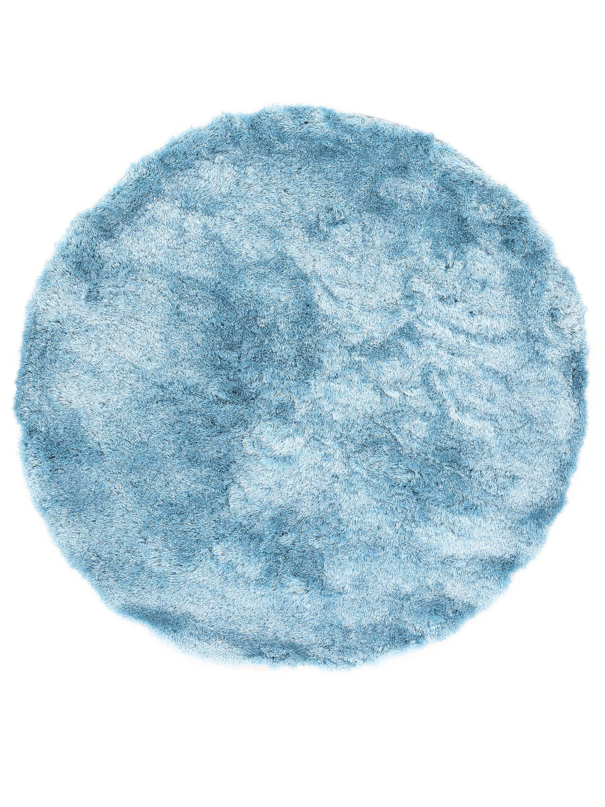 Hochflorteppich Breeze Rund Hellblau