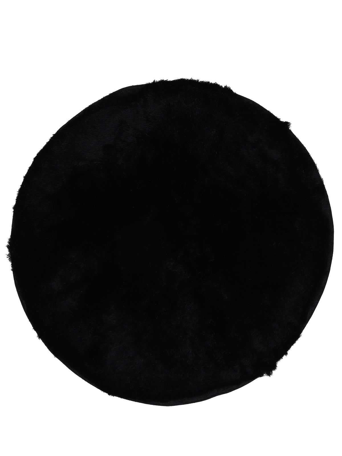 Hochflorteppich Breeze Rund Schwarz