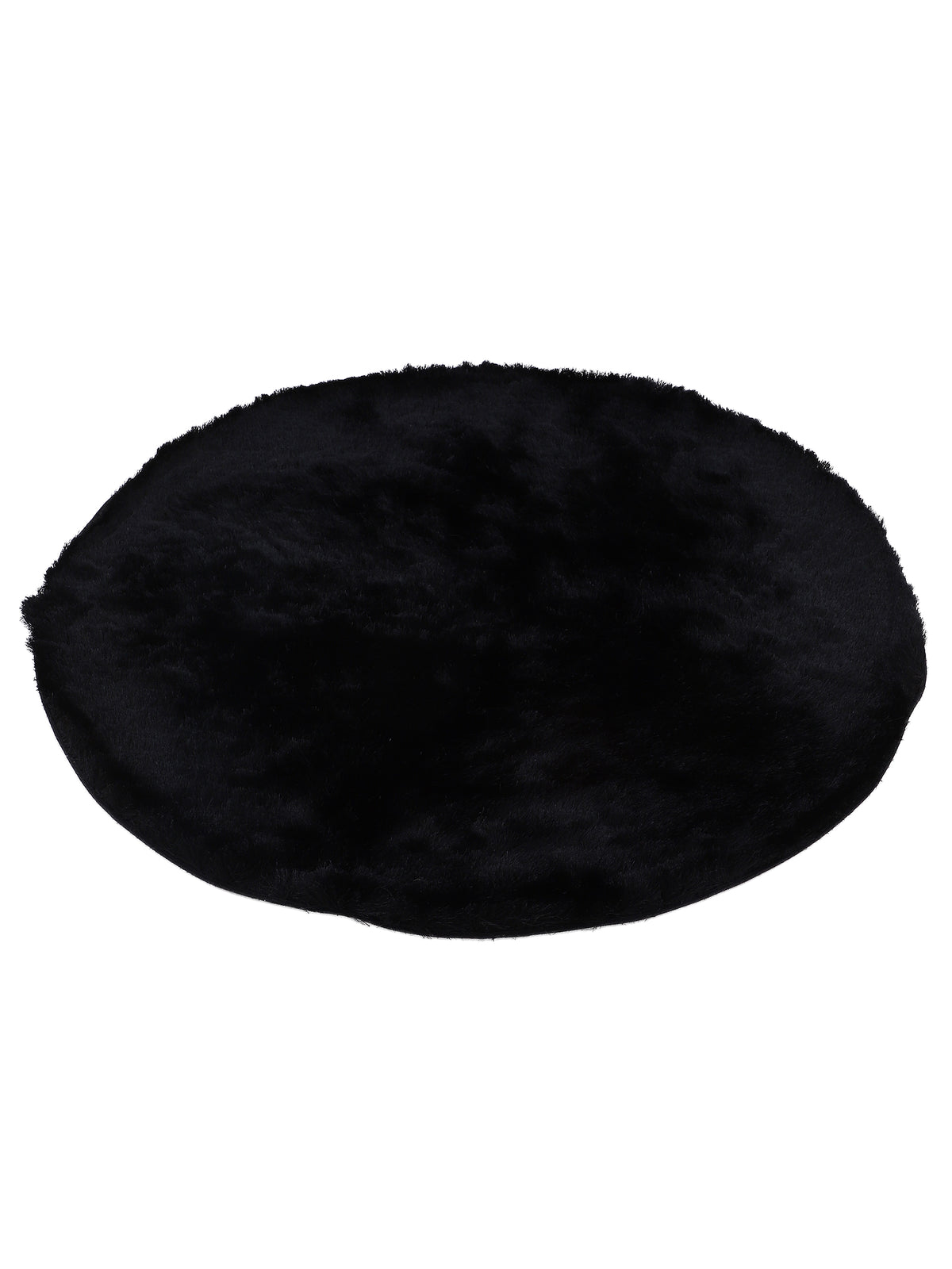 Hochflorteppich Breeze Rund Schwarz