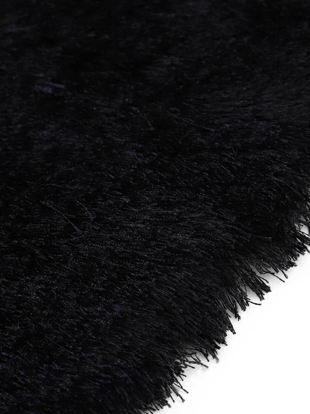 Hochflorteppich Breeze Rund Schwarz
