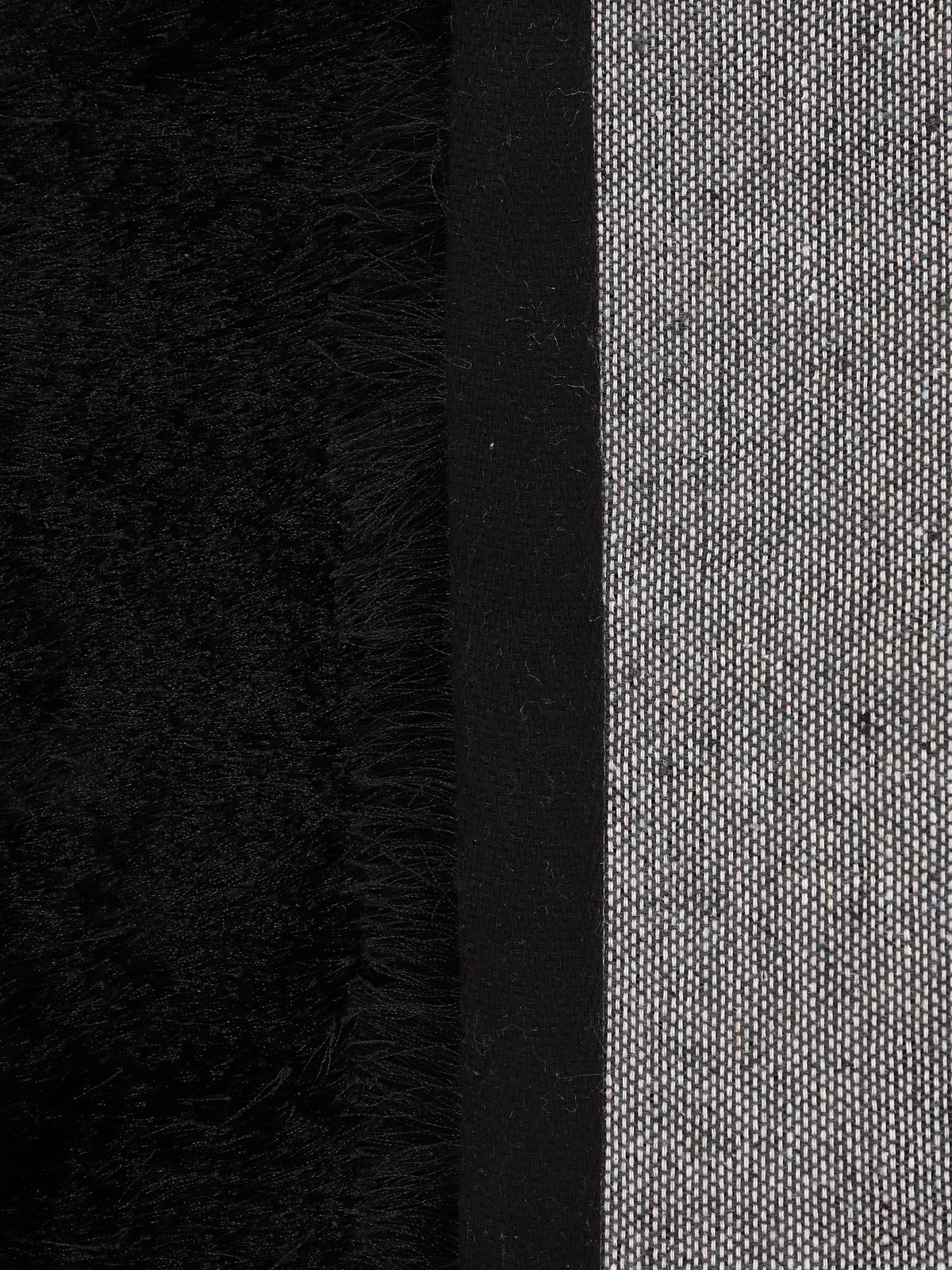 Hochflorteppich Breeze Quadratisch Schwarz