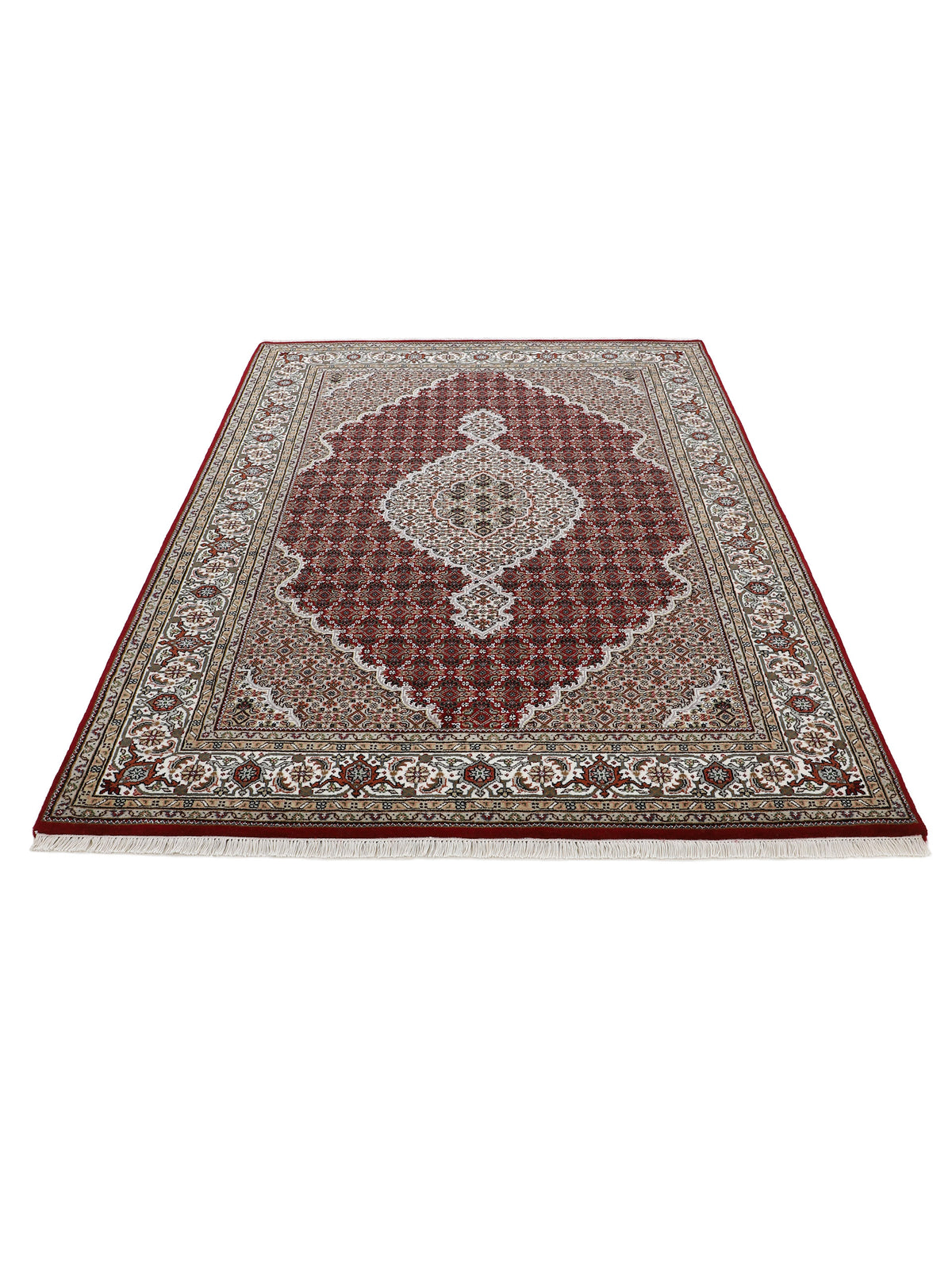Tabriz Mahi Teppich Rot