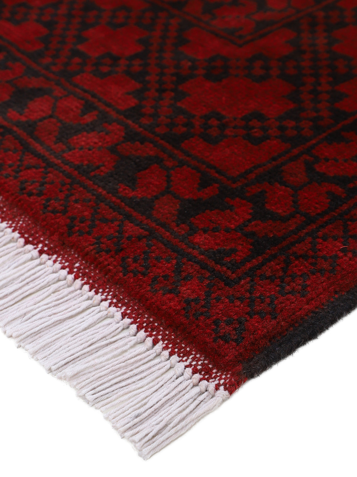 Afghan Akhche Läufer Teppich Rot