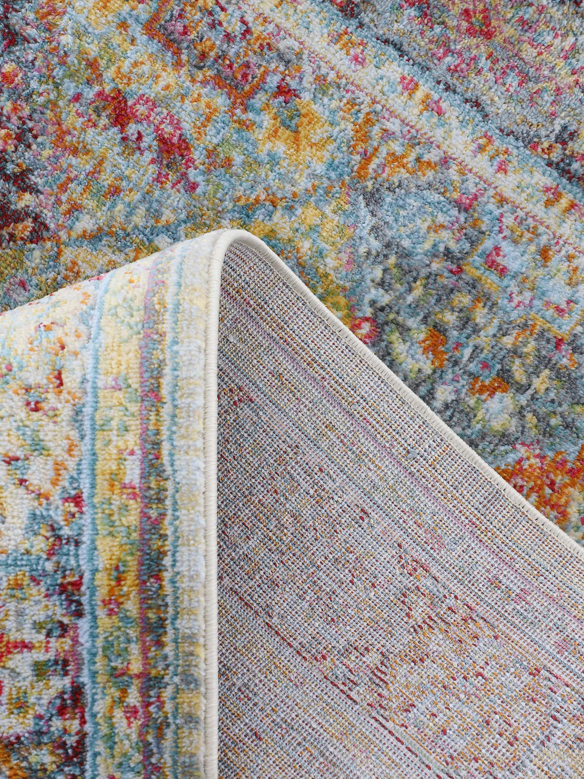 Vintage Teppich Harleen Läufer Multicolor