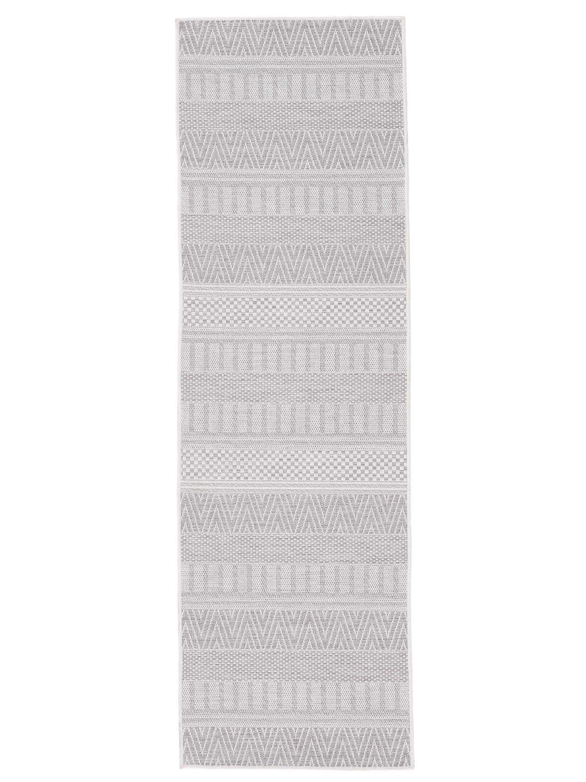 In- & Outdoor Teppich Boho Läufer Beige