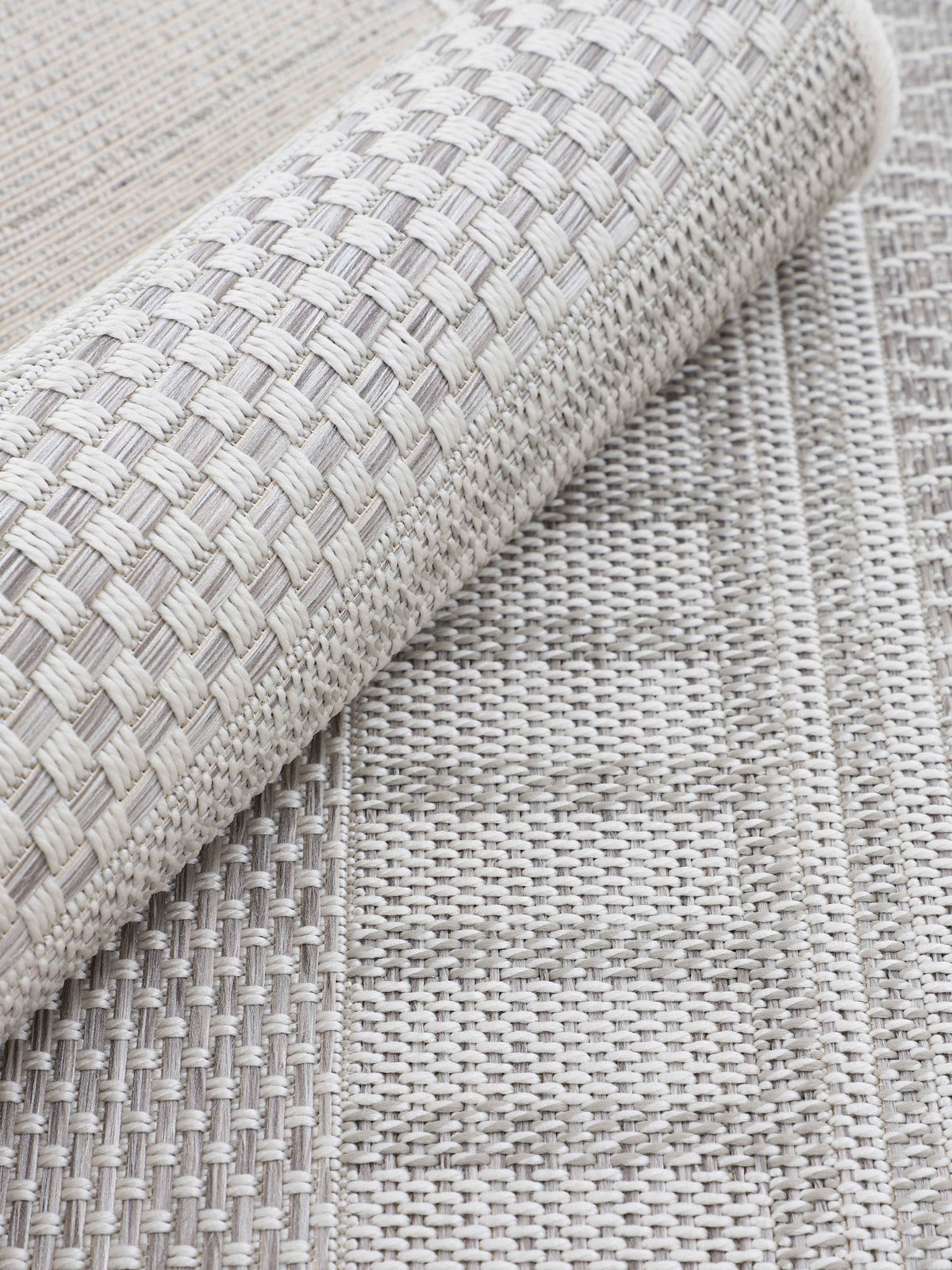 In- & Outdoor Teppich Boho Läufer Beige