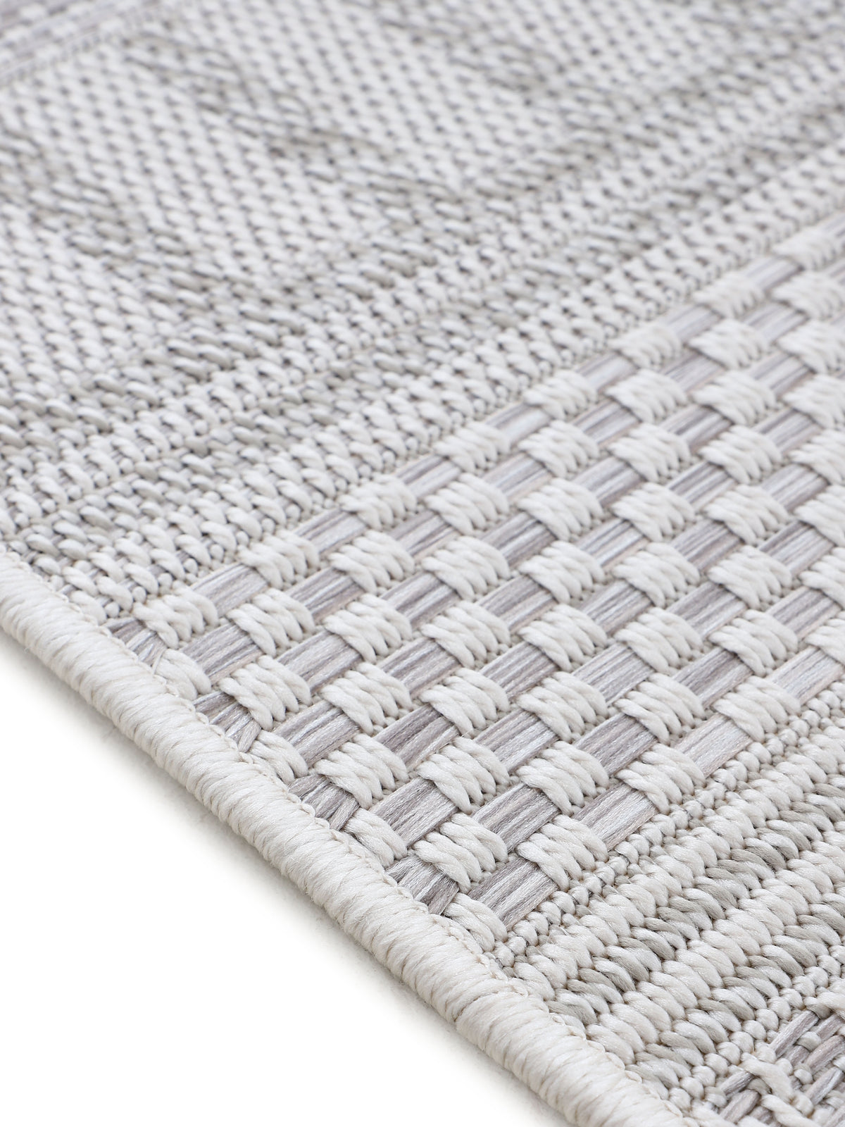 In- & Outdoor Teppich Boho Rund Beige