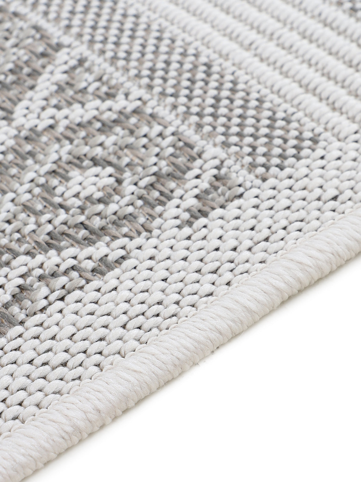 In- & Outdoor Teppich Boho Rund Beige