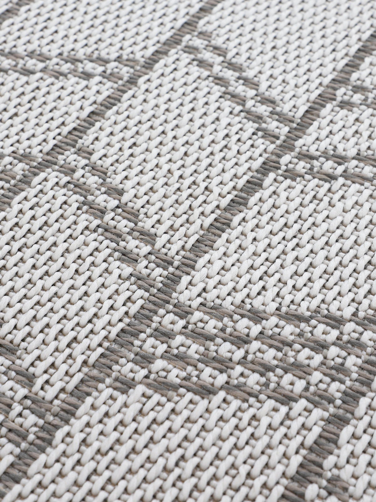 In- & Outdoor Teppich Boho Läufer Beige
