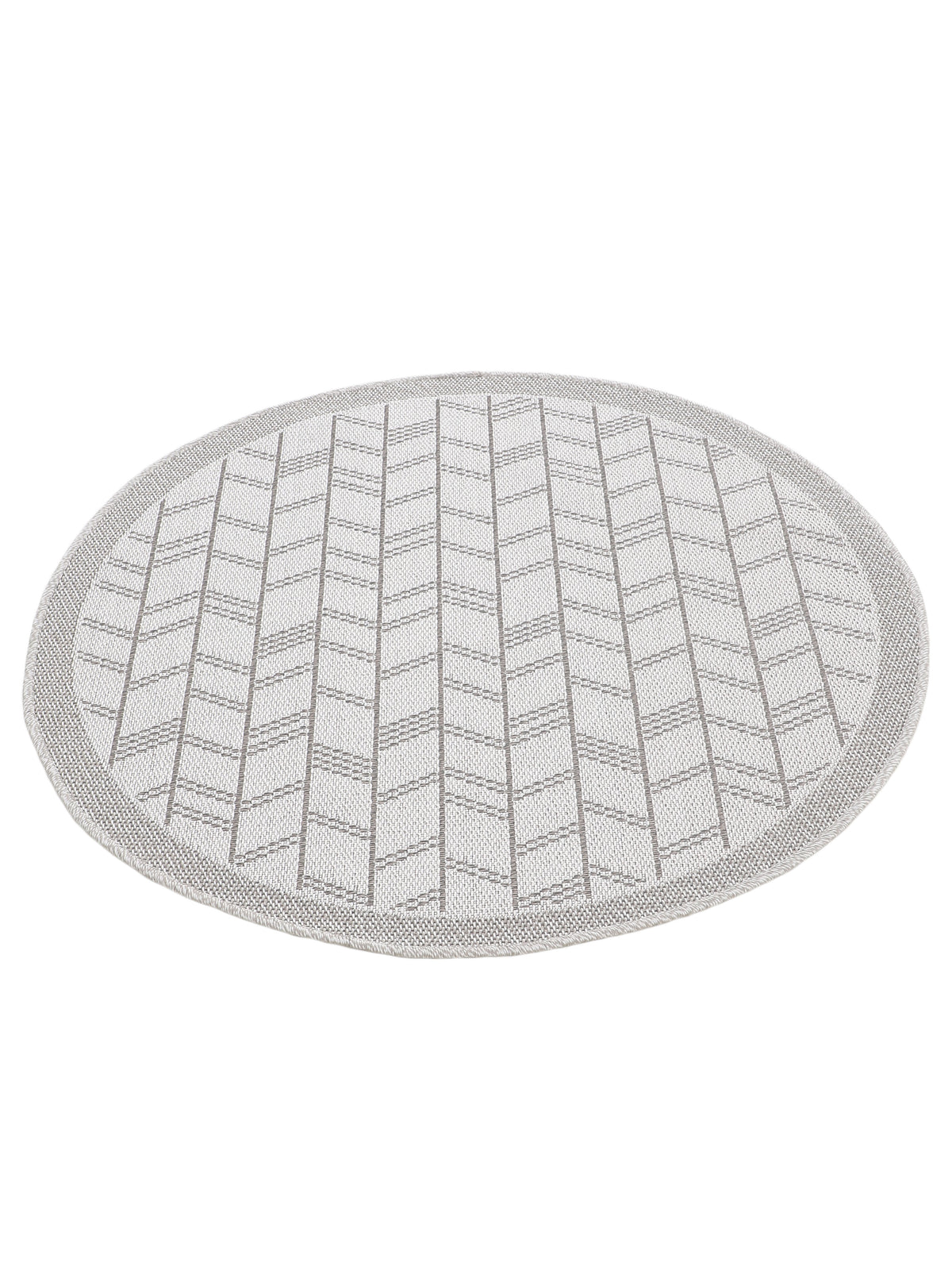 In- & Outdoor Teppich Boho Rund Beige