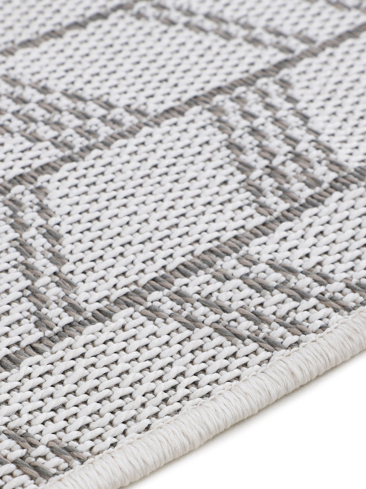 In- & Outdoor Teppich Boho Rund Beige