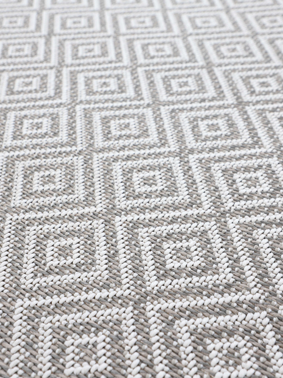 In- & Outdoor Teppich Boho Rund Beige