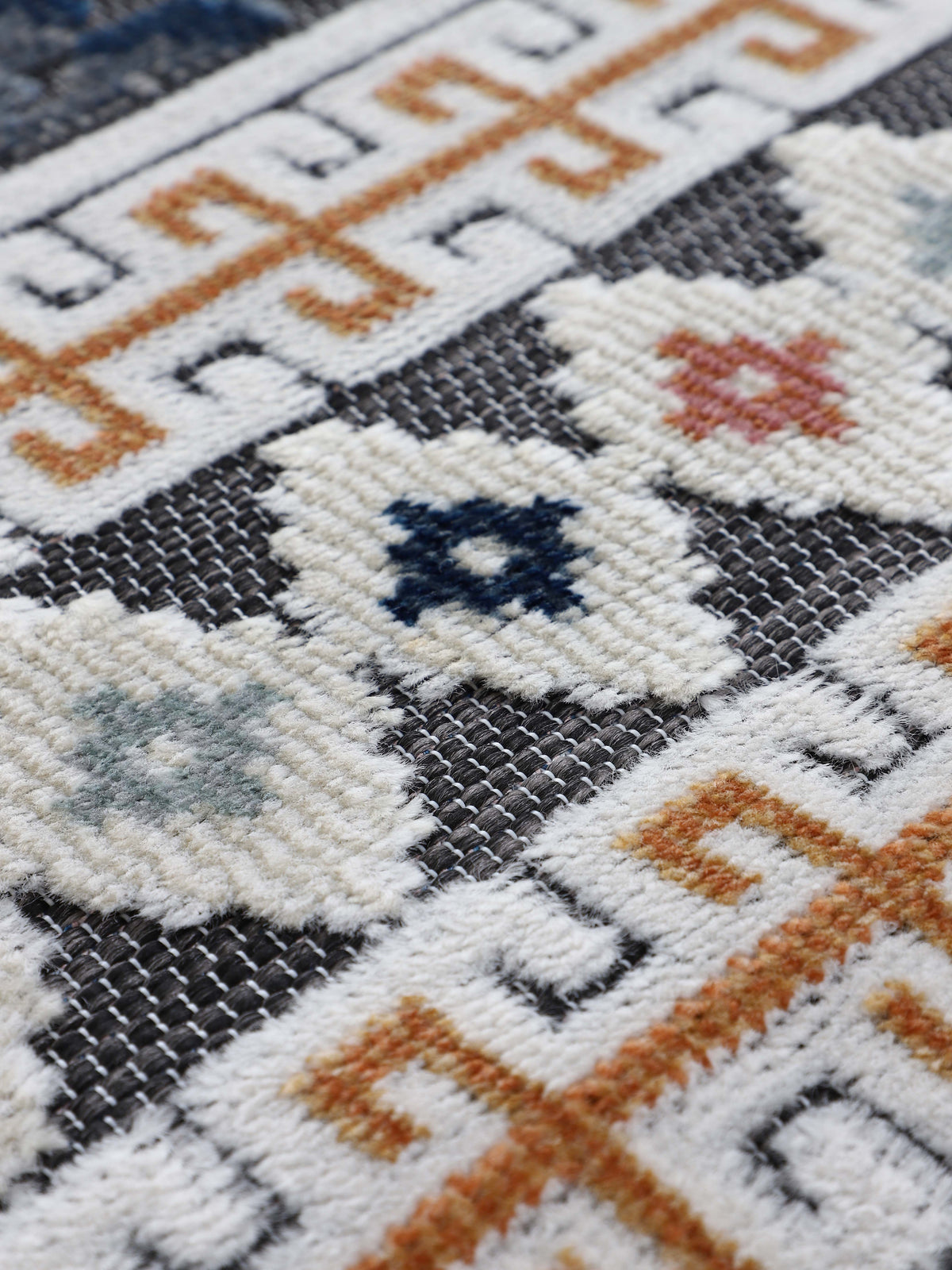 In- & Outdoor Teppich Deja Rund Dunkelblau