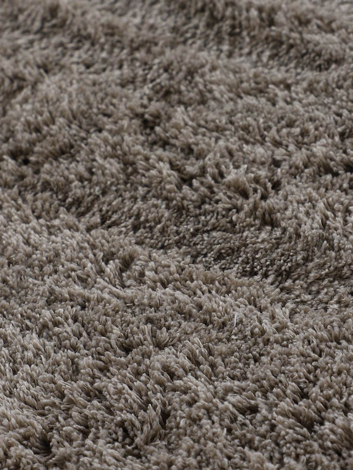 Hochflorteppich Silky Rund Beige
