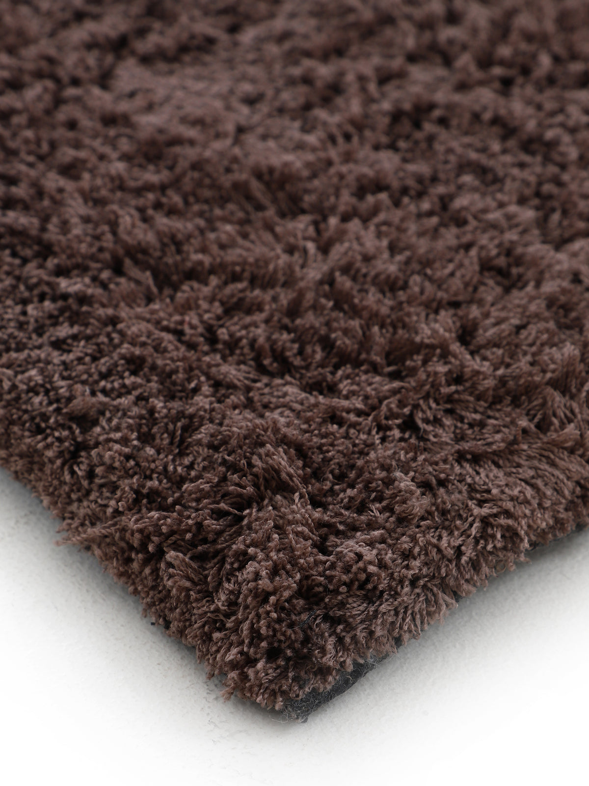 Hochflorteppich Silky Rund Braun