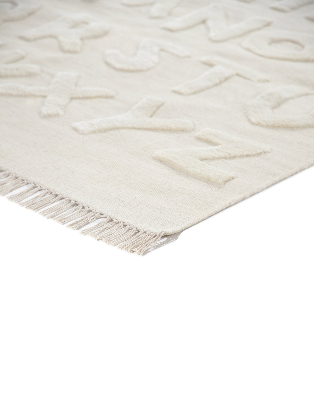 Kinderteppich ABC Creme