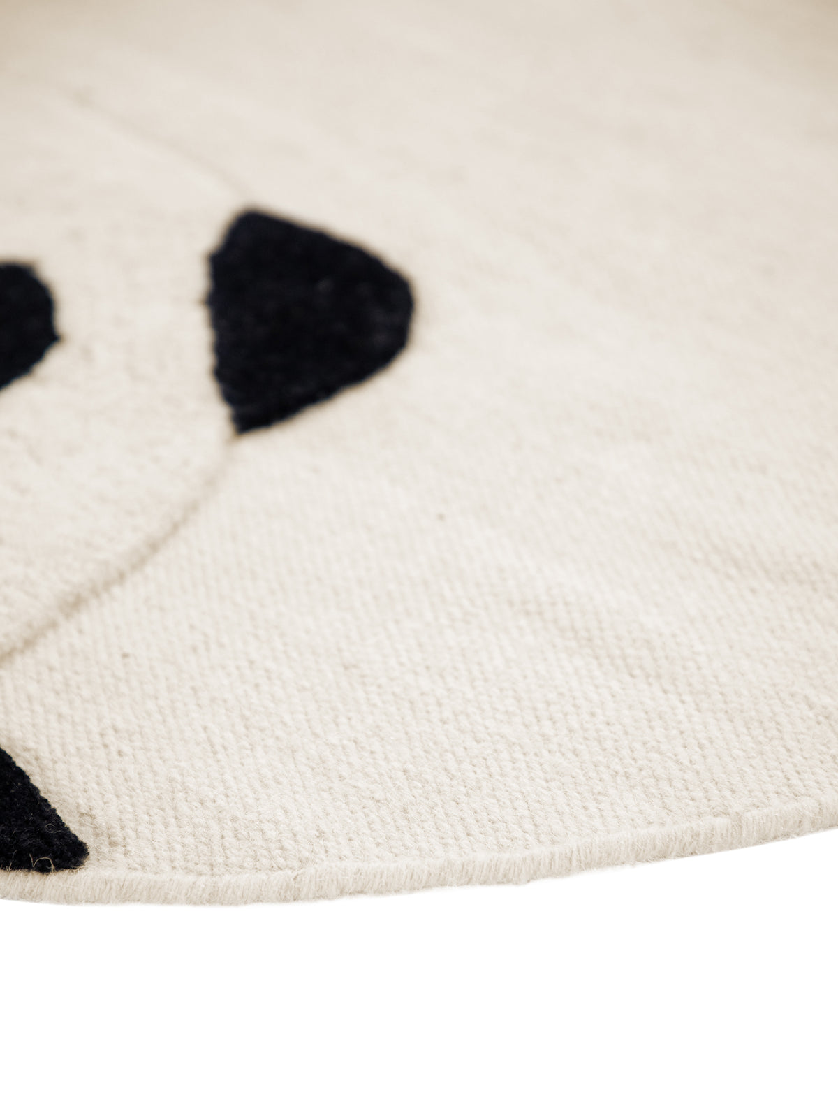 Kinderteppich Panda Rund Creme