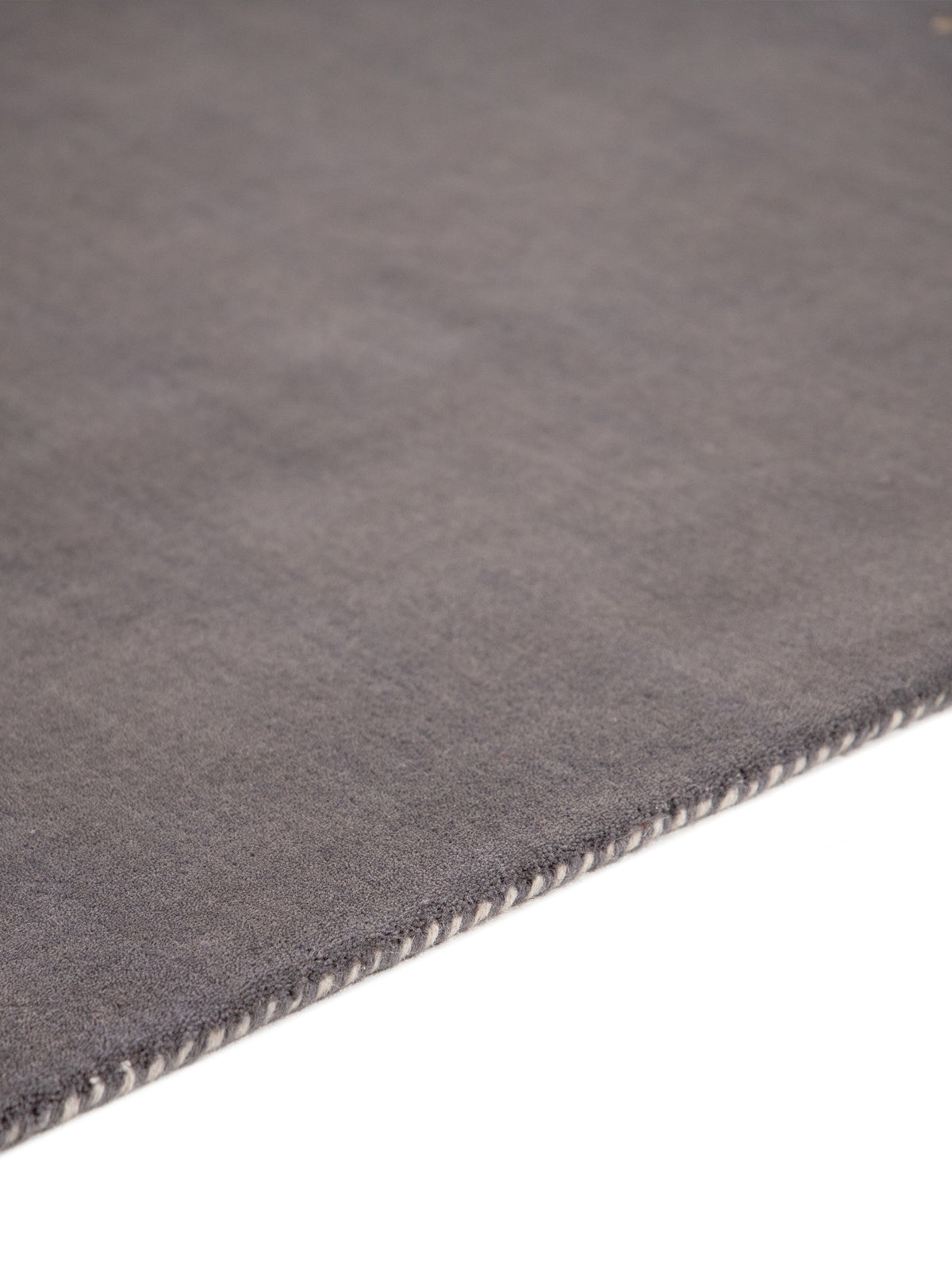Wollteppich Gabbeh Uni Quadratisch Grau in grau aus wolle