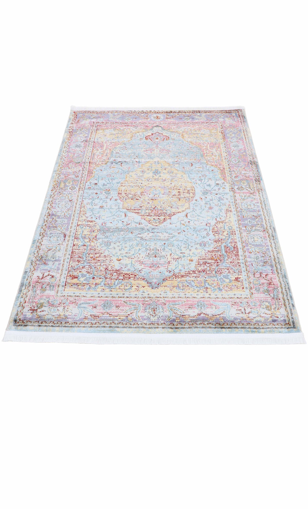 Vintage Teppich Esha in multicolor aus kunstfaser