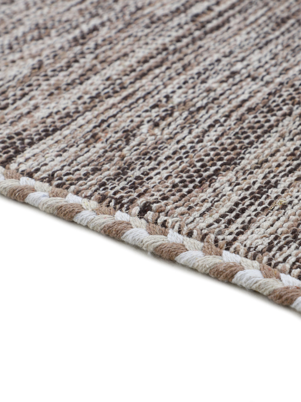 Flachgewebeteppich Kelim Azizi Beige aus Baumwolle
