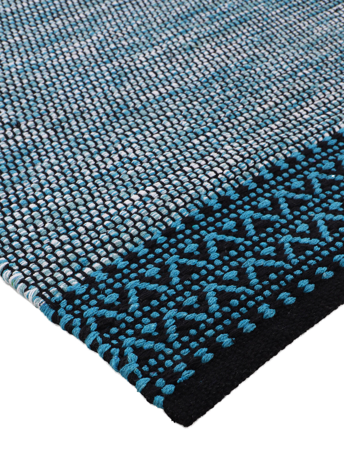 Flachgewebeteppich Kelim Mia Läufer Blau in blau aus baumwolle