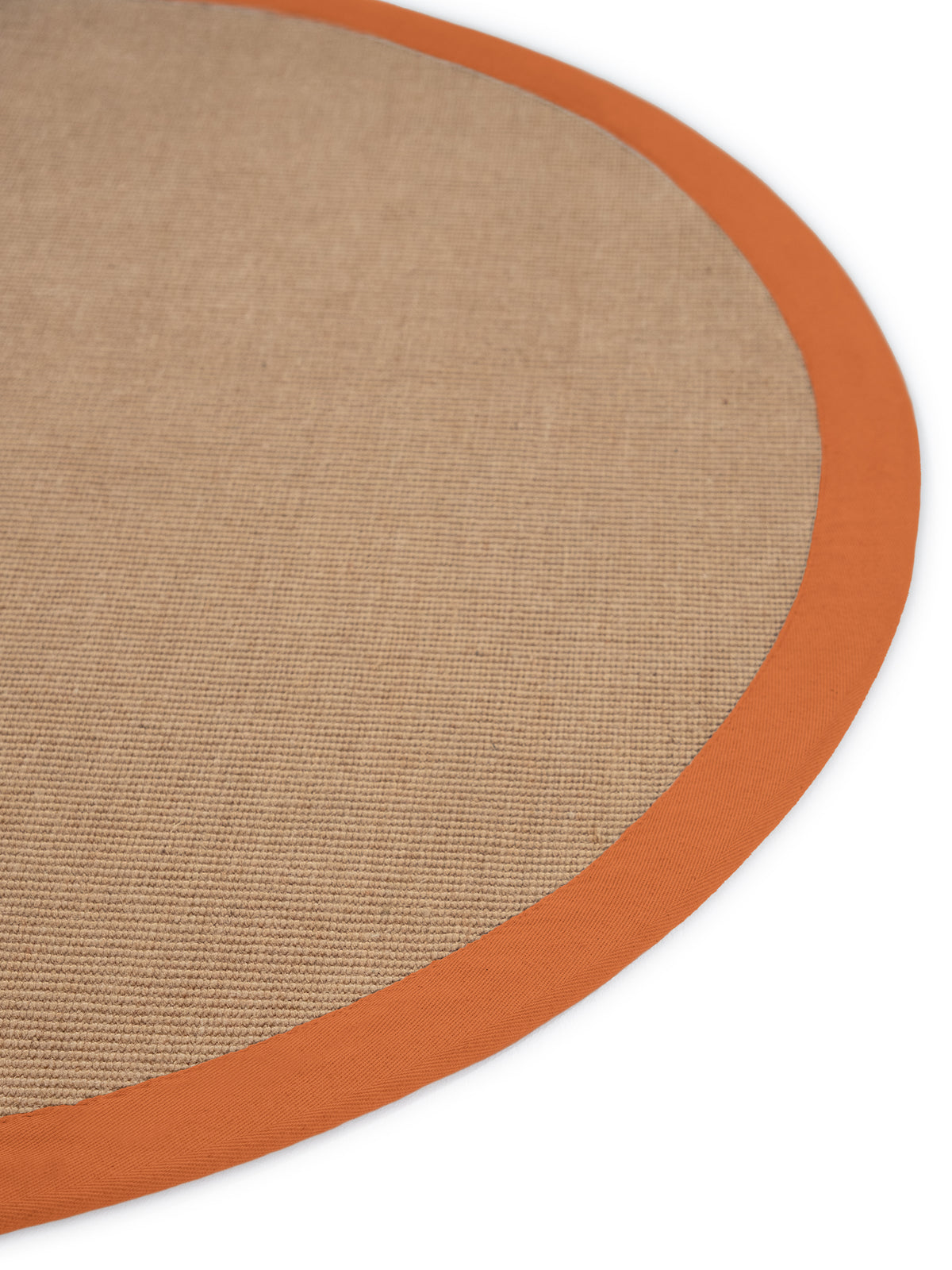 Sisalteppich Rund Orange aus Sisal/Jute