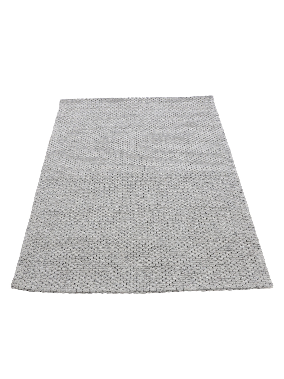 Wollteppich Sina Grau in grau aus wolle