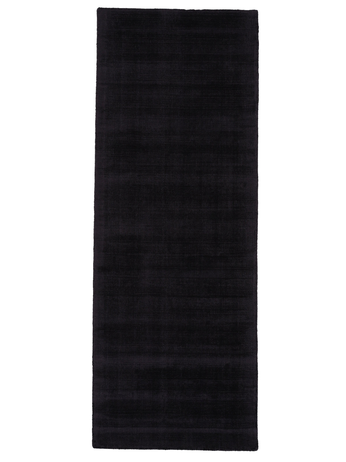 Viskoseteppich Ava Läufer Schwarz in schwarz aus viskose