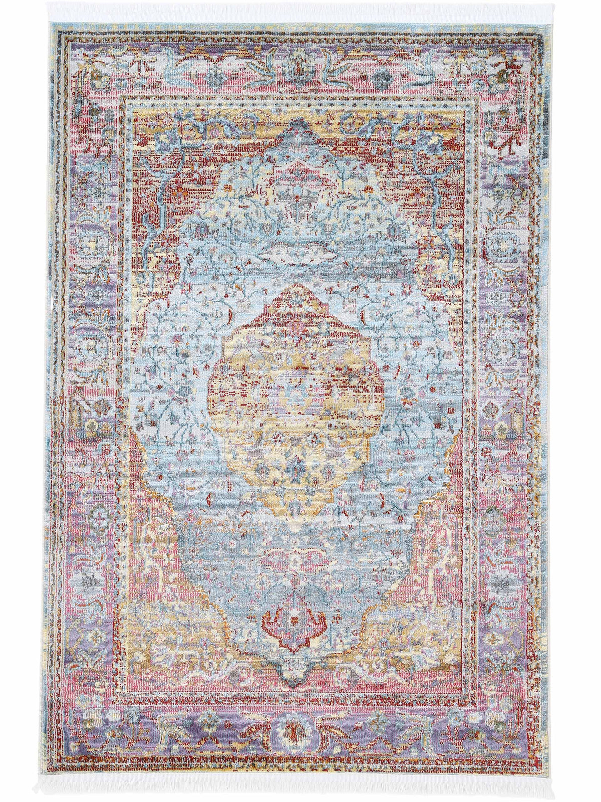 Vintage Teppich Esha in multicolor aus kunstfaser