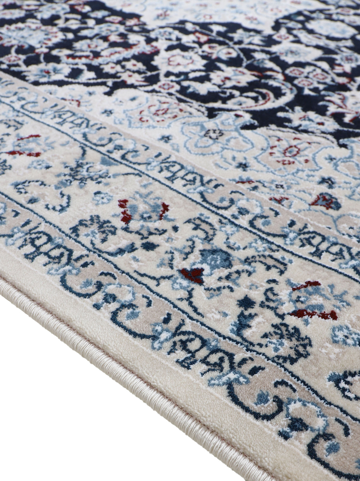Teppich Nain Diane Dunkelblau in dunkelblau aus kunstfaser