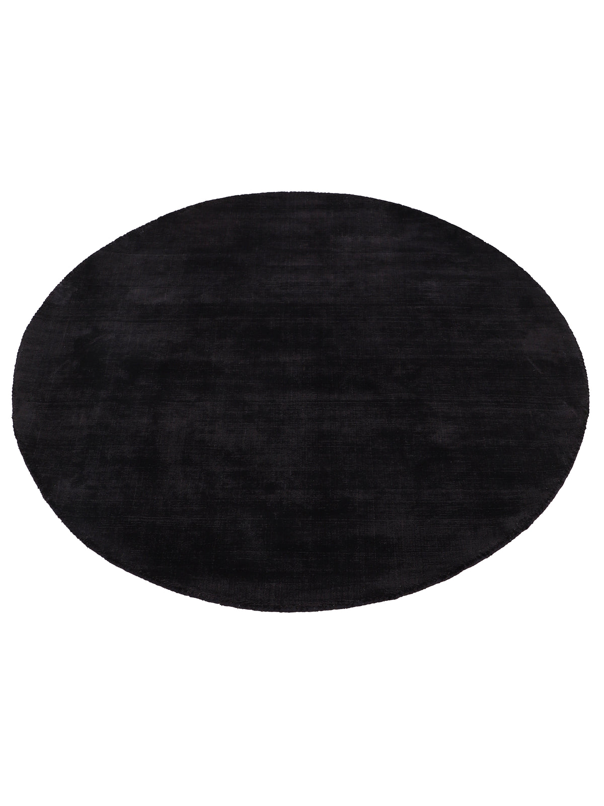 Viskoseteppich Rund Ava Schwarz in schwarz aus viskose