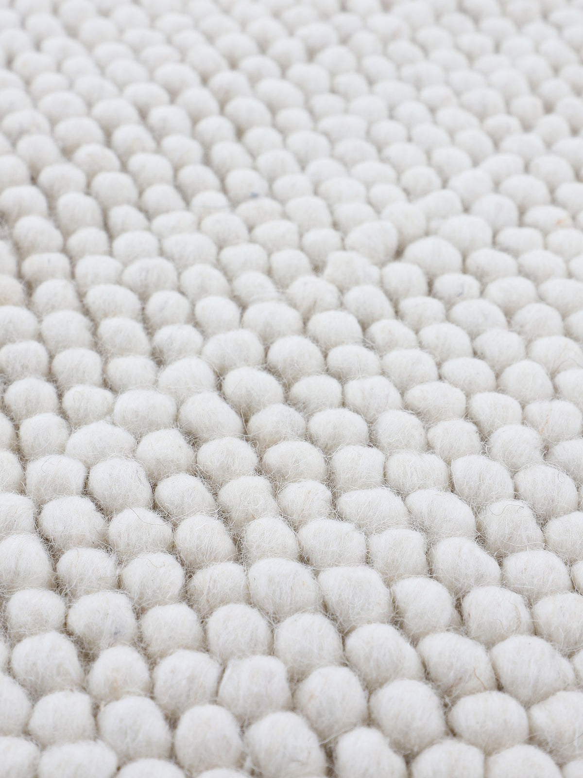 Wollteppich Calo Rund Creme in creme aus wolle