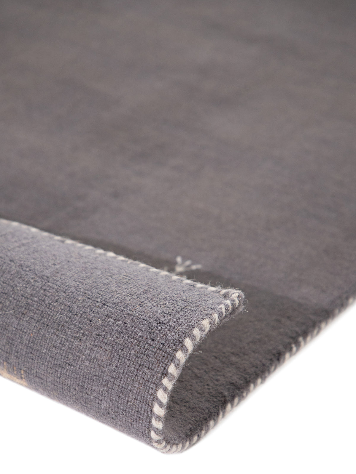 Wollteppich Gabbeh Uni Quadratisch Grau in grau aus wolle