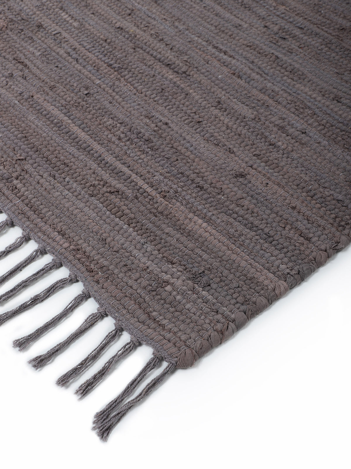 Kelim Chindi Uni Mauve in mauve aus baumwolle