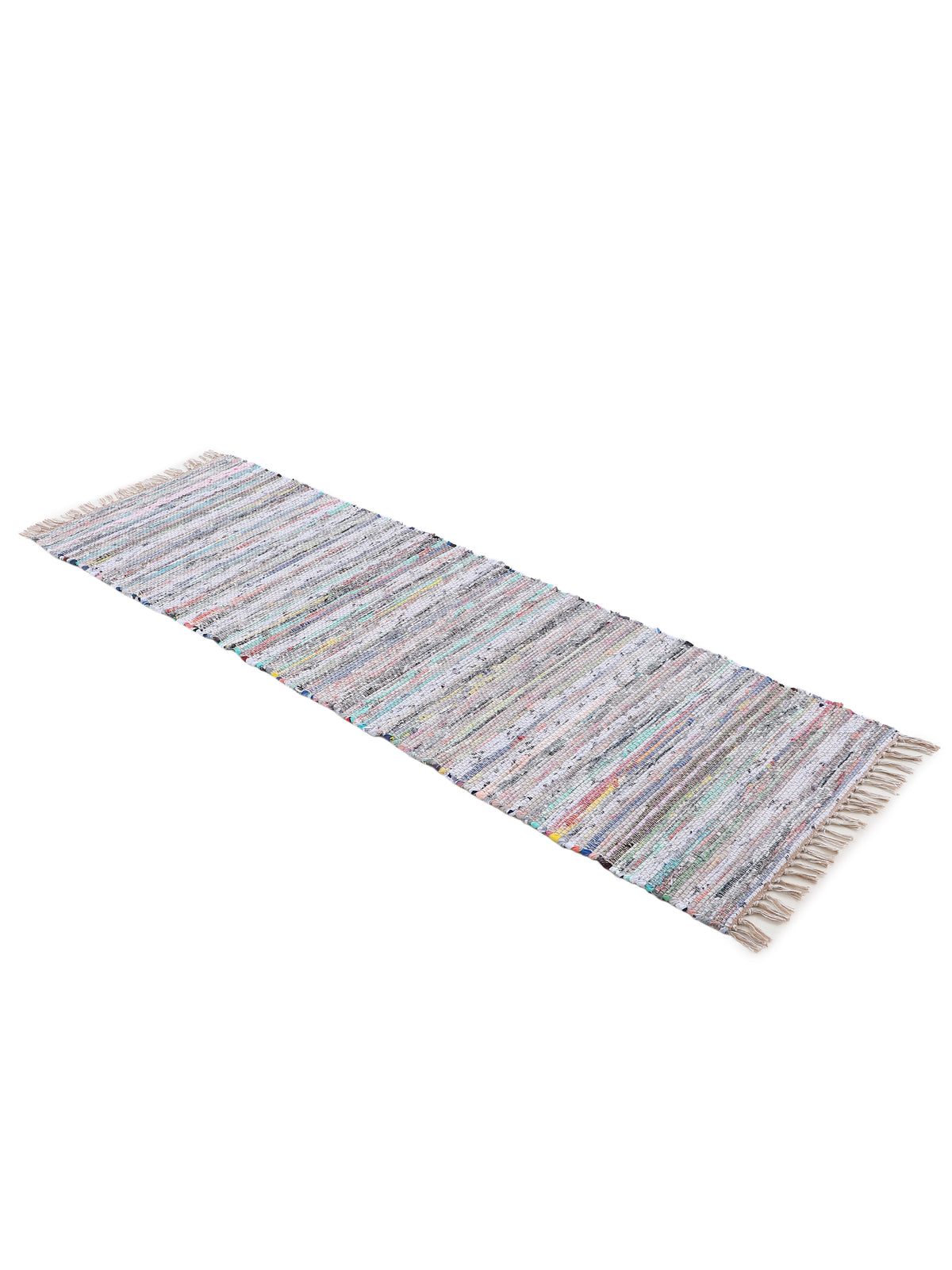 Kelim Chindi Läufer Beige in beige