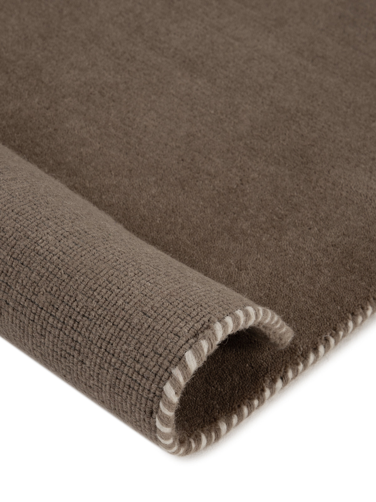 Wollteppich Gabbeh Lola Taupe aus Wolle