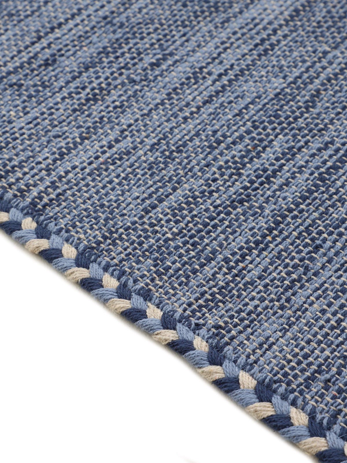 Flachgewebeteppich Kelim Azizi Läufer Blau in blau aus baumwolle