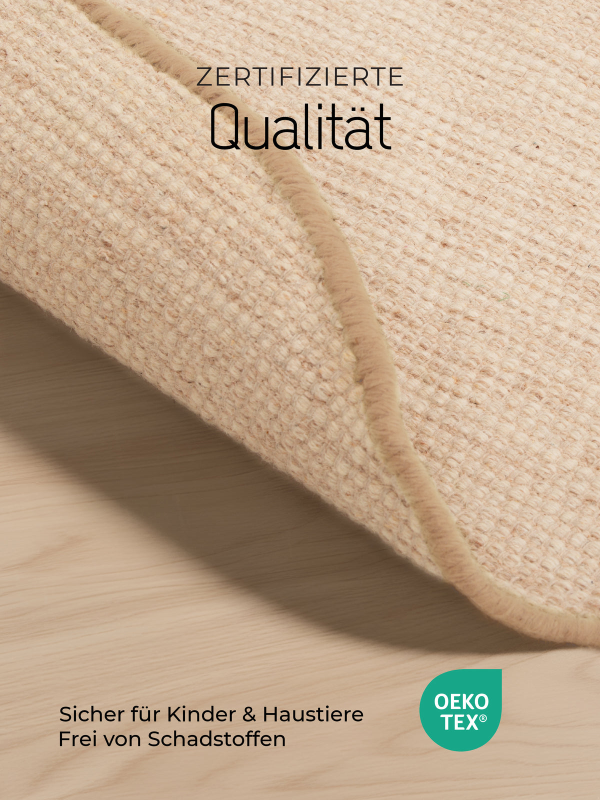 Wollteppich Lui Rund Taupe