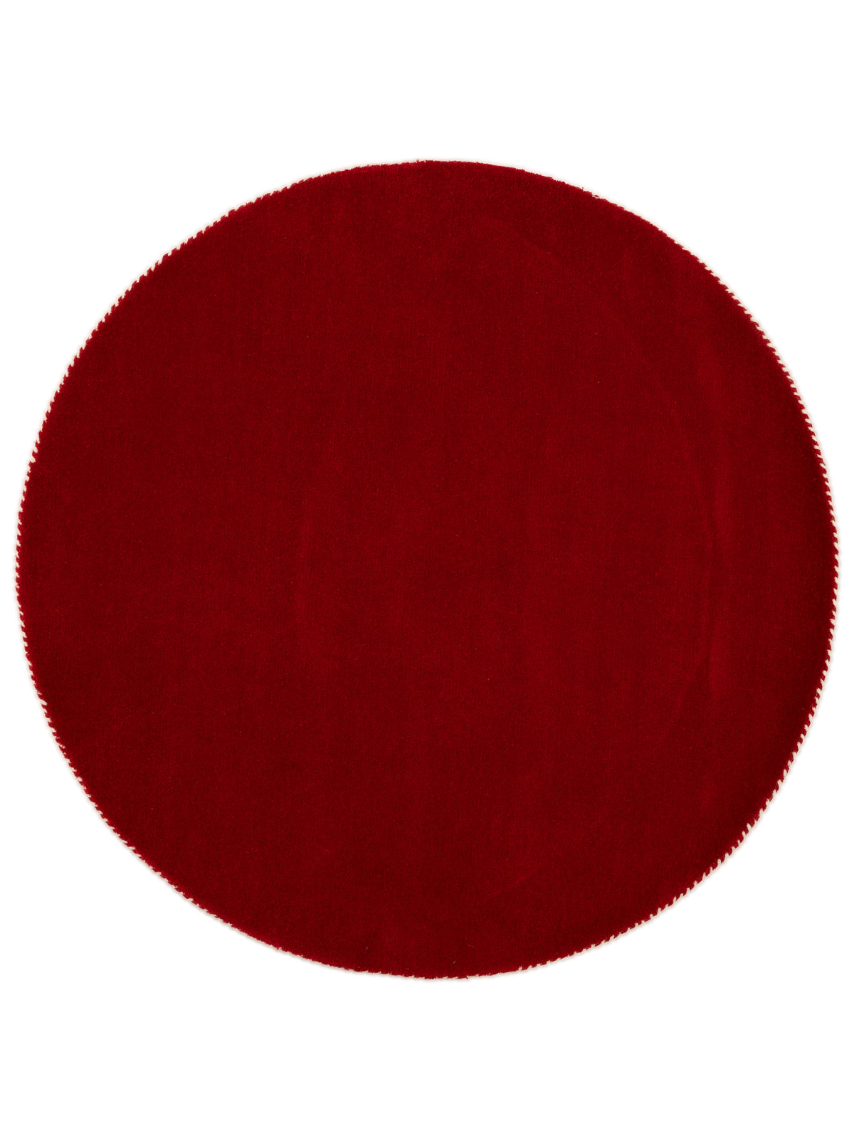 Wollteppich Gabbeh Lola Rund Rot aus Wolle