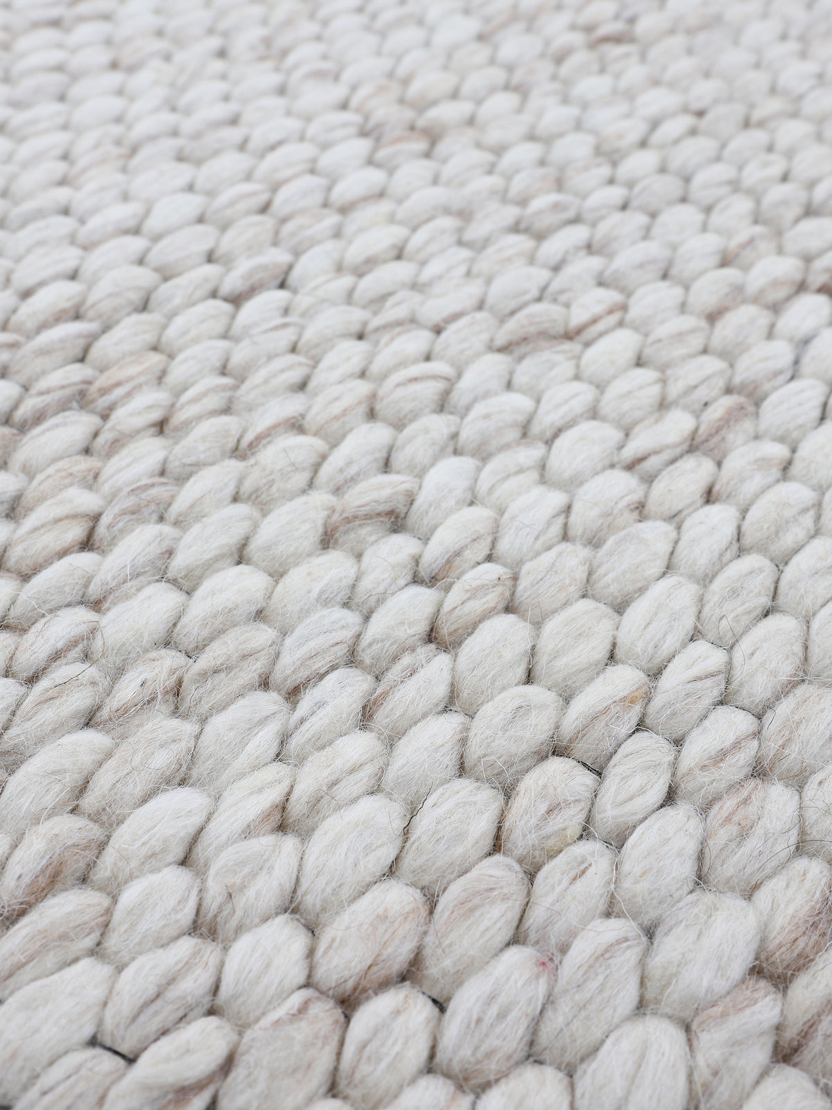 Wollteppich Sina Läufer Beige meliert in beige-meliert aus wolle