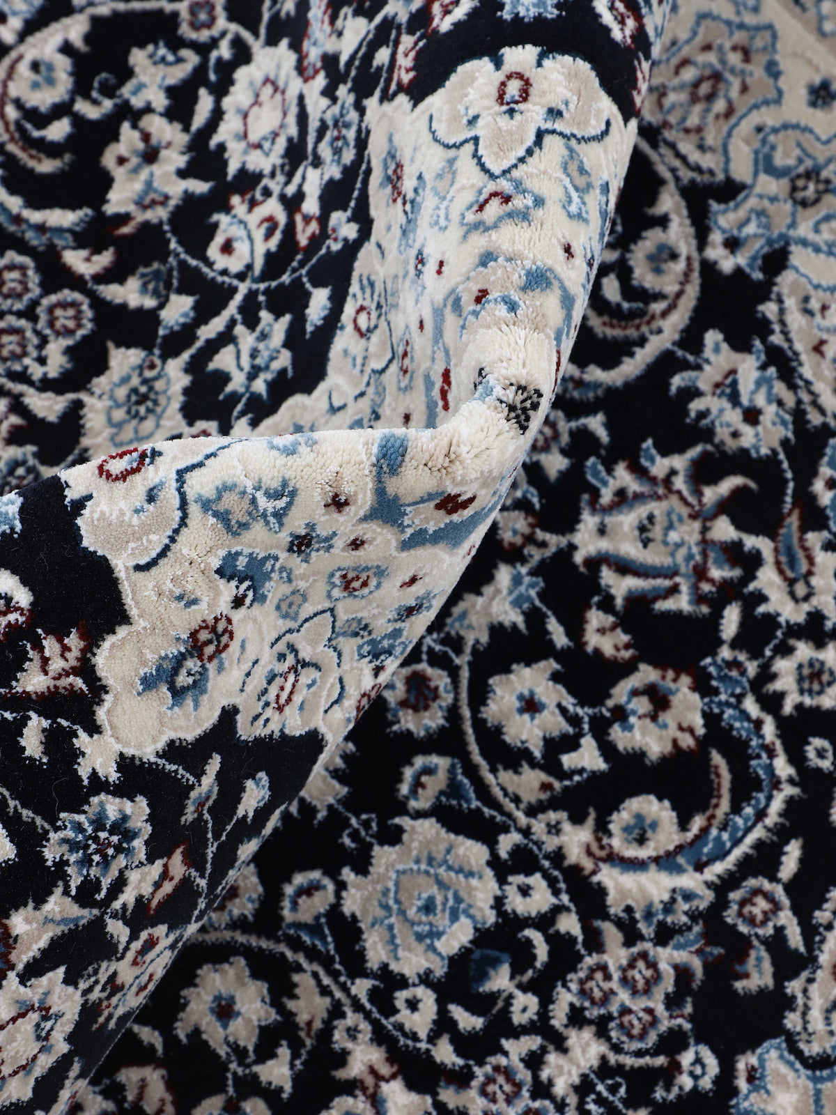 Teppich Nain Diane Läufer Dunkelblau in dunkelblau aus kunstfaser