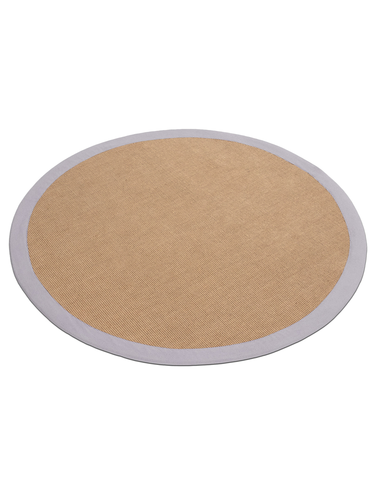 Sisalteppich Rund Hellgrau aus Sisal/Jute