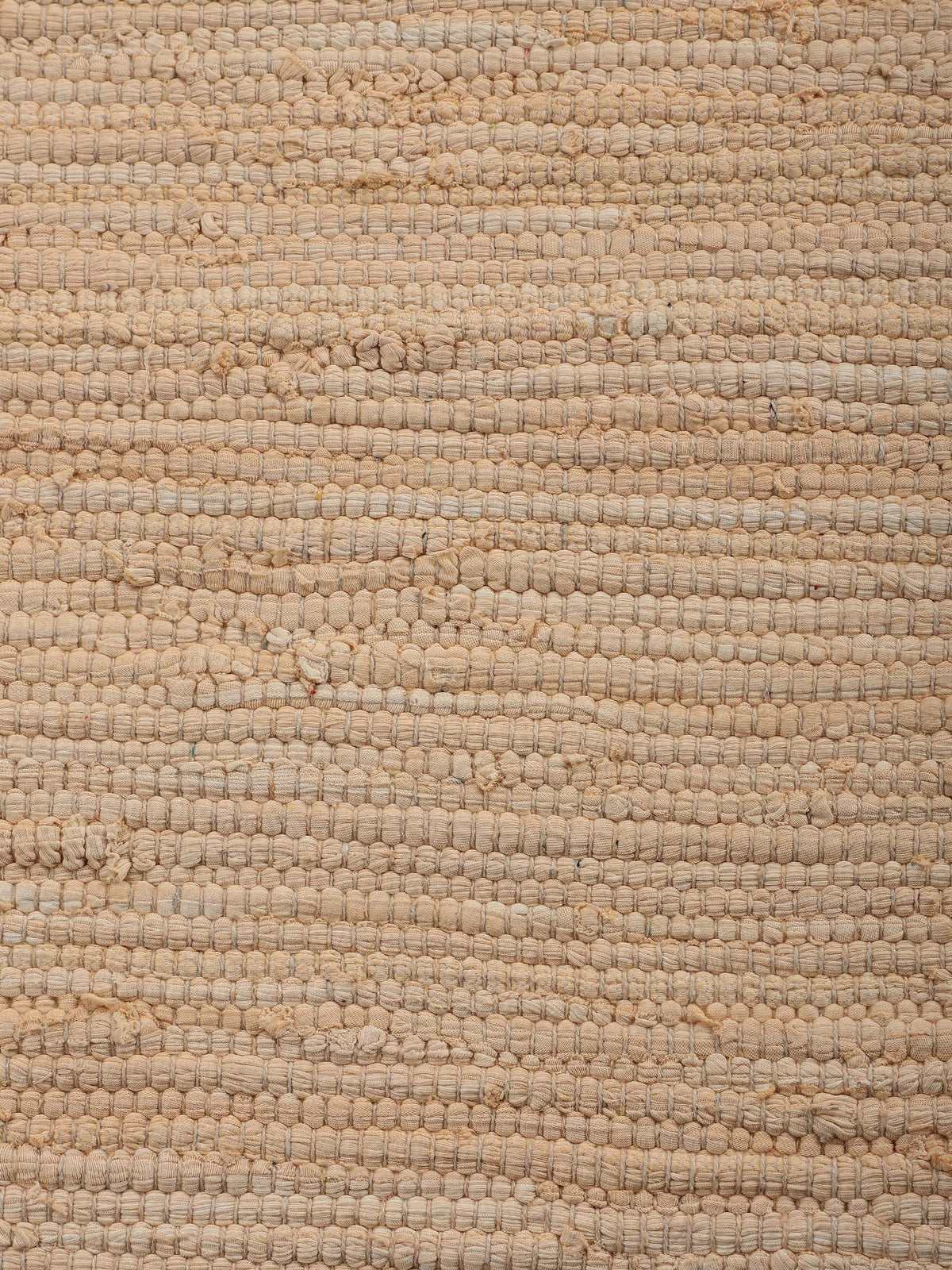 Kelim Chindi Uni Läufer Beige in beige aus baumwolle