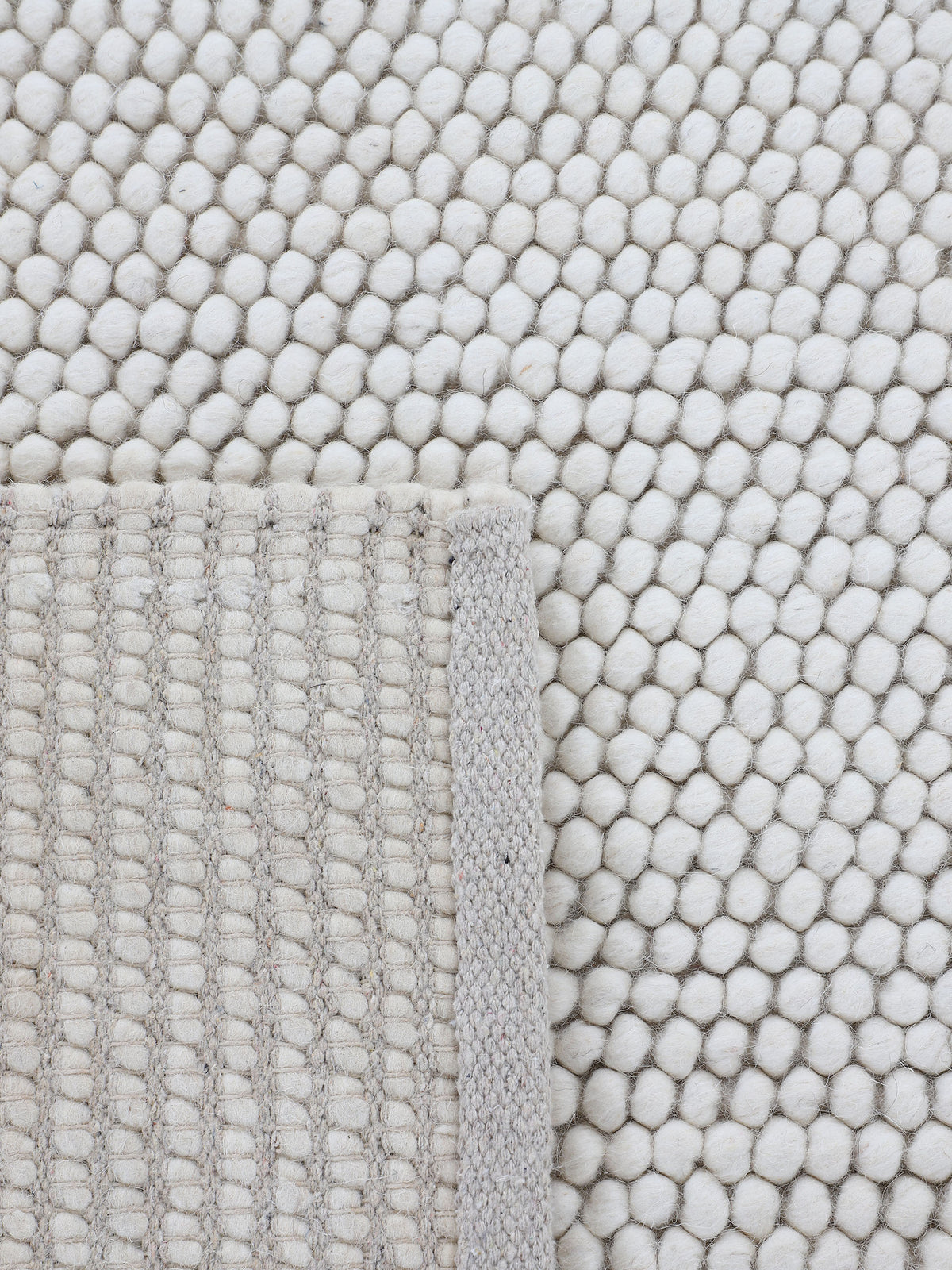 Wollteppich Calo Creme in creme aus wolle