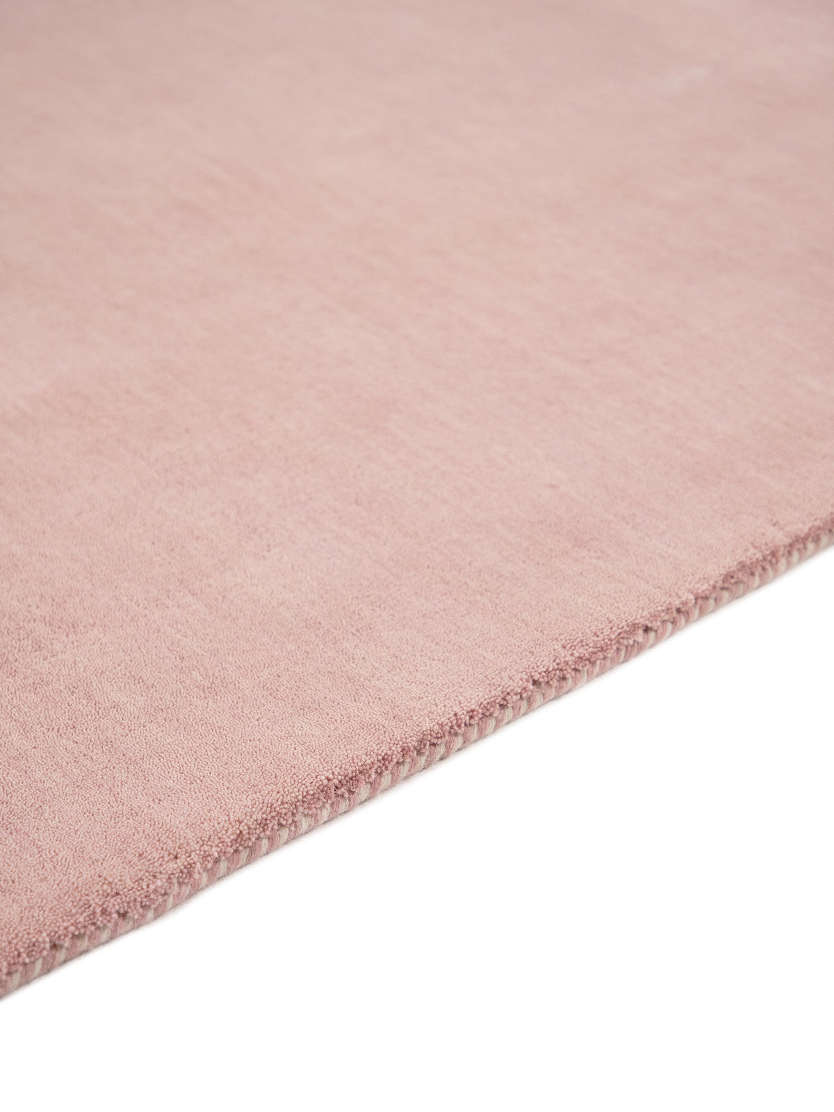 Wollteppich Gabbeh Uni Quadratisch Rosa in rosa aus wolle
