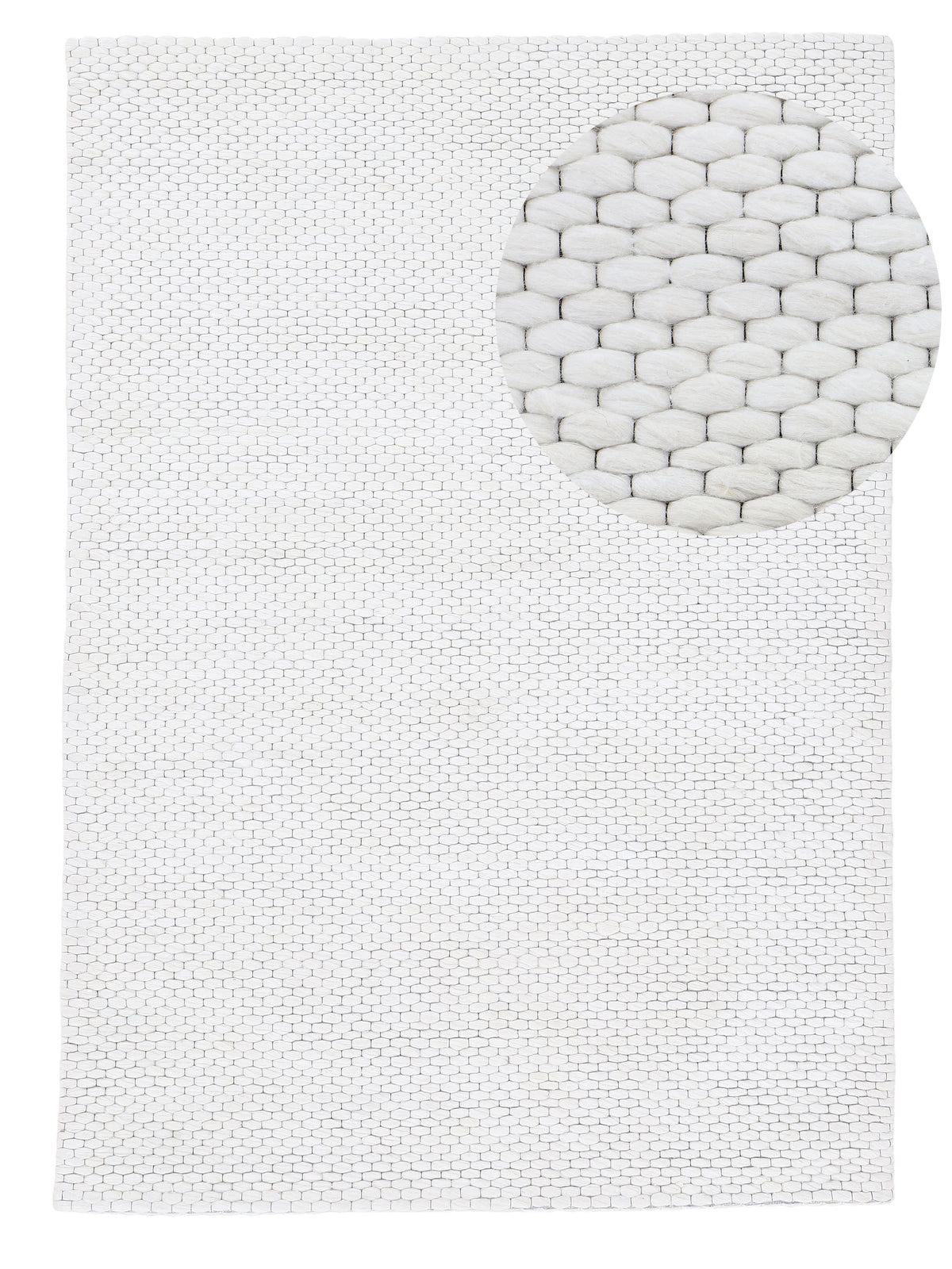 Wollteppich Sina Creme in creme aus wolle