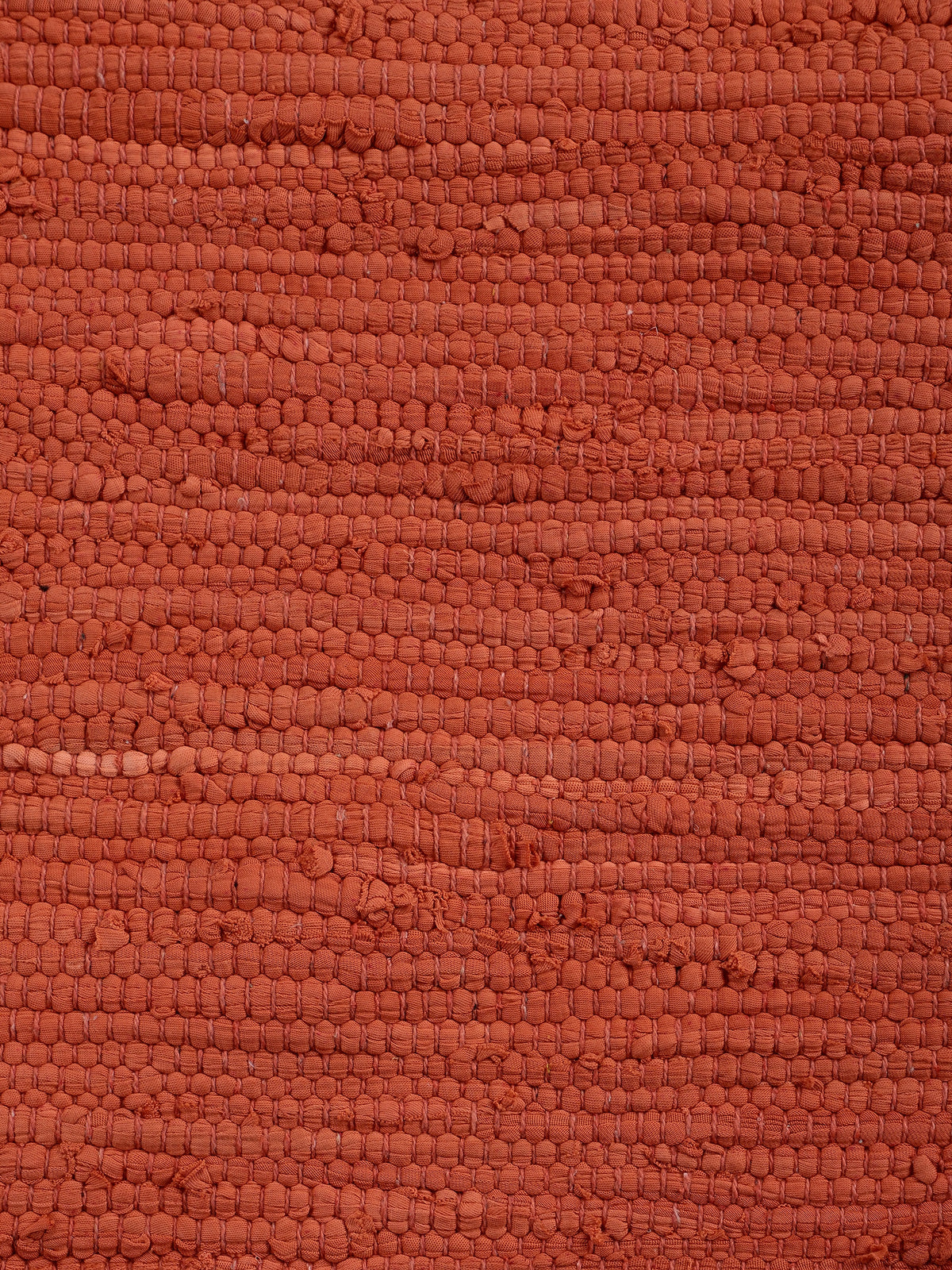 Kelim Chindi Uni Läufer Orange in orange aus baumwolle